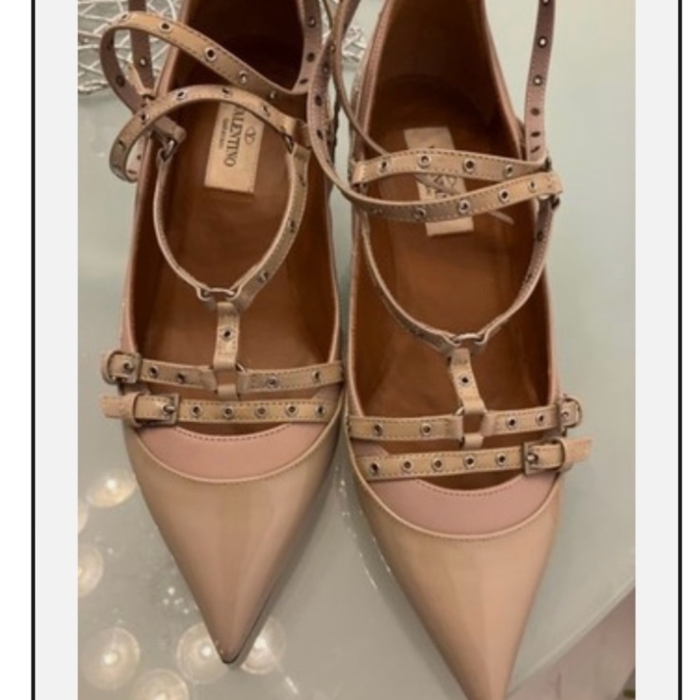 Valentino Garavani Nude Pink Studded Heels